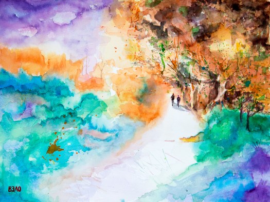 Waldspaziergang - Walk in the woods inspired by Harold Walkup