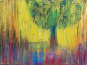 Bäume I - Trees I, Pastell auf PASTELMAT® 24cm x 32cm - Pastel on PASTELMAT® 9,4in x 12,6in