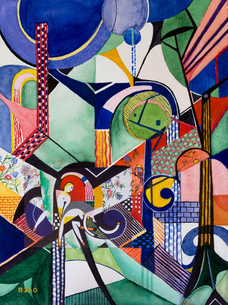 Gedanken zum Gewitterguss - Reflections on The Thundershower - Aquarell, 40 cm x 30cm